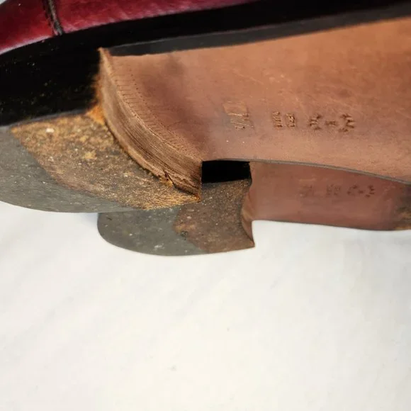 SANTONI Vintage Retro Oxfords Red Shoes Size U.K. 7.5 / U.S. 9.5 Made ITALY! - Picture 15 of 16